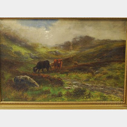 Douglas Cameron (American, 19th/20th Century) Highland Cattle.