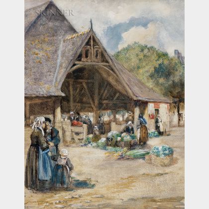William Lee Hankey (British, 1869-1950) Outdoor Market, Northern France