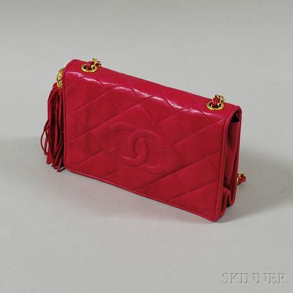 Chanel Pink Quilted Lambskin Shoulder Bag
