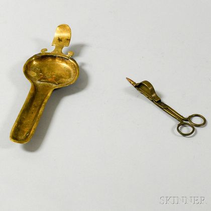 Brass Candle Snuffer and Tray