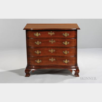Diminutive Carved Cherry Chest of Drawers