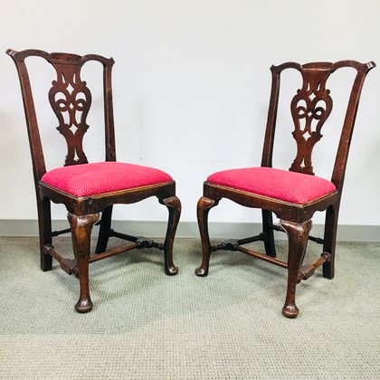 Pair of Georgian Oak Side Chairs