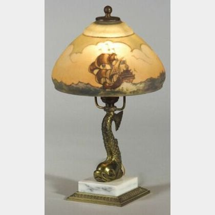 Pairpoint Reverse-Painted Boudoir Lamp