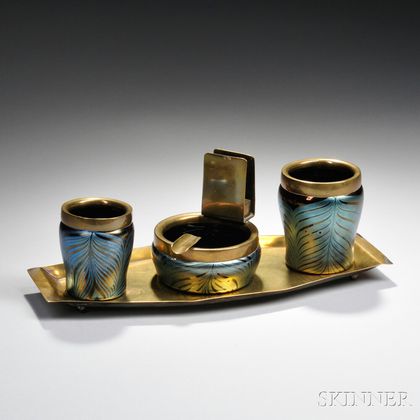 Four-piece Art Glass Smoking Set