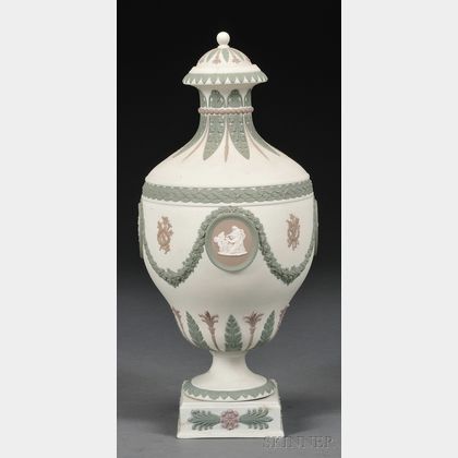 Wedgwood Three-color Jasper Vase and Cover