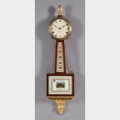 Walter H. Durfee Mahogany Patent Timepiece or "Banjo" Clock