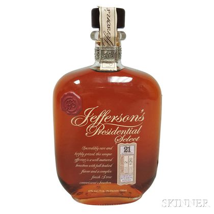 Jeffersons Presidential Select Bourbon 21 Years Old, 1 750ml bottle 