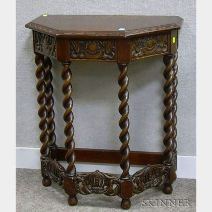 Irving & Casson/A.H. Davenport Jacobean-style Carved Walnut Side Table