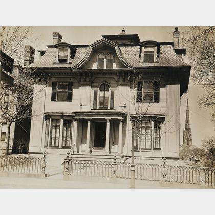 Walker Evans (American, 1903-1975) Second Empire House with Bell-shaped Dormer in Pediment, Cambridge, Massachusetts