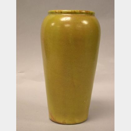 Paul Revere Pottery Gloss Mustard Glazed Vase