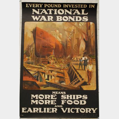 Five British WWI Lithograph Posters
