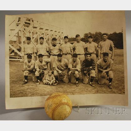 Harwich Cape Cod Baseball League Team Photograph and an Autographed Baseball