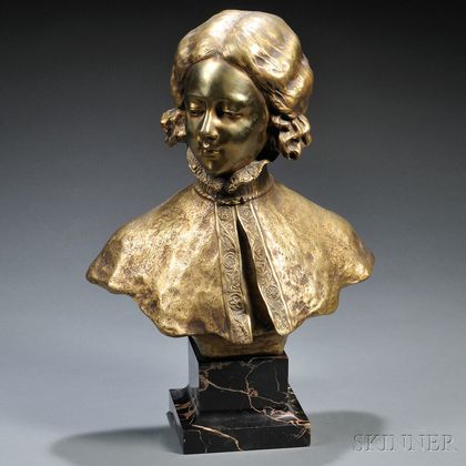 Continental School, Possibly Affortunato Gory (Italian/French, fl. 1895-1925) Bronze Bust of a Young Gentleman