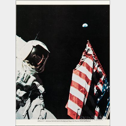 Apollo 17, Lithographs and Ephemera, Ten Pieces.