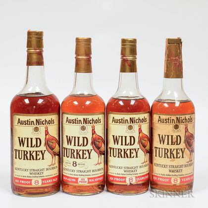 Mixed Wild Turkey 8 Years Old, 1 liter bottle 3 750ml bottles 