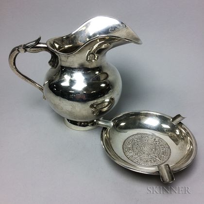 Two Pieces of Mexican Sterling Silver Tableware