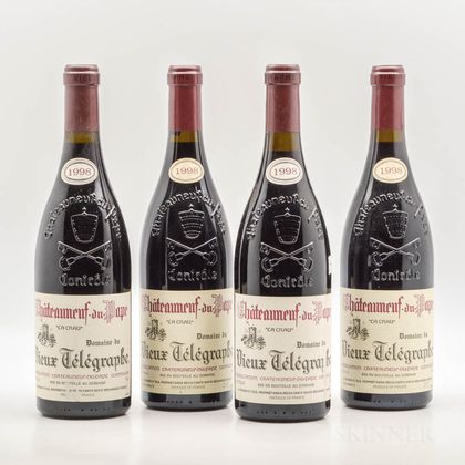 Domaine du Vieux Telegraphe Chateauneuf du Pape 1998, 4 bottles 