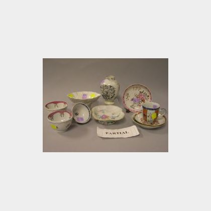 Approximately Twenty-two Pieces of Chinese Export Porcelain Tea and Tableware. 