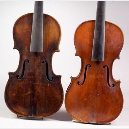 Two German Violins, c. 1880. 