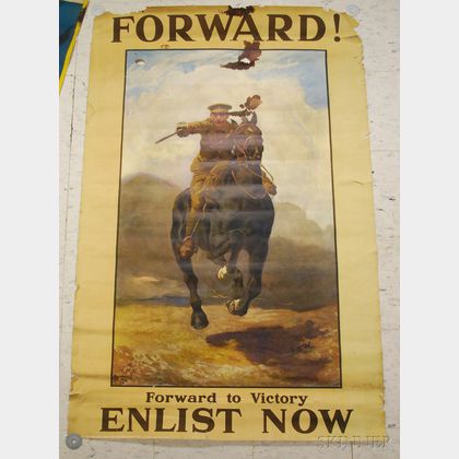 Five British and Canadian WWI Lithograph Posters