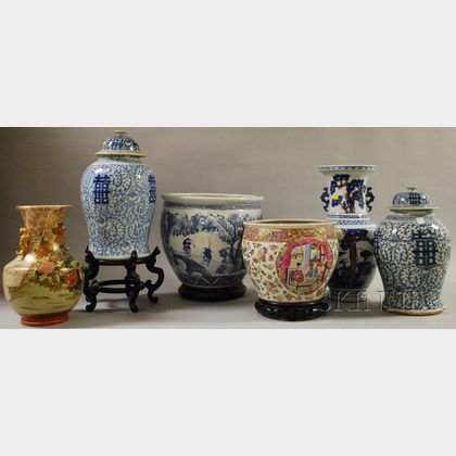 Six Large Asian Porcelain Items