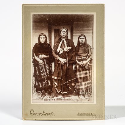 Cabinet Card Photo of Quanah Parker & Wives