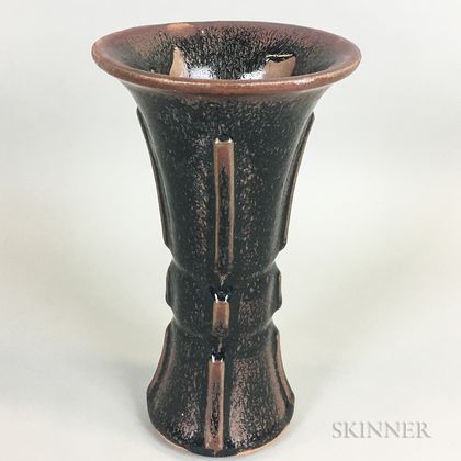 Purple-glazed Stoneware Vase