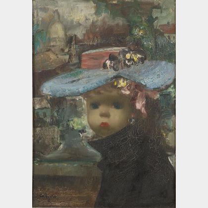 Jean Calogero (Italian, b. 1922) Girl in Her Sunday Hat, Montmartre
