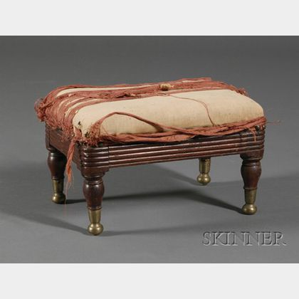 Federal Carved Mahogany Footstool