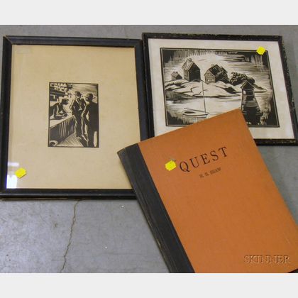 Lot of Three WPA-Era Prints by Harry Hutchinson Shaw (American, 1897-1989)