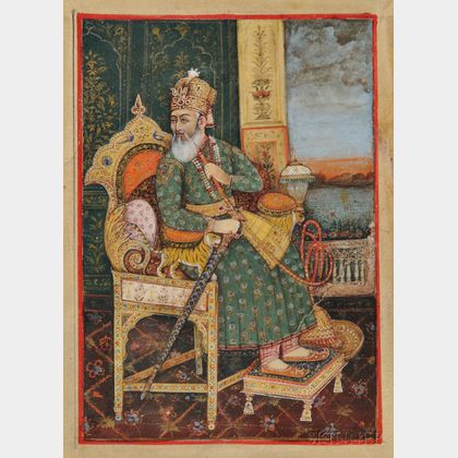 Miniature Portrait of a Mughal Emperor