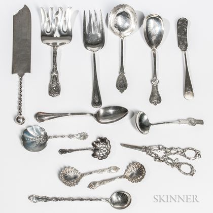 Group of Sterling Silver and Coin Silver Tableware