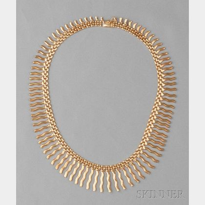 18kt Gold Fringe Necklace