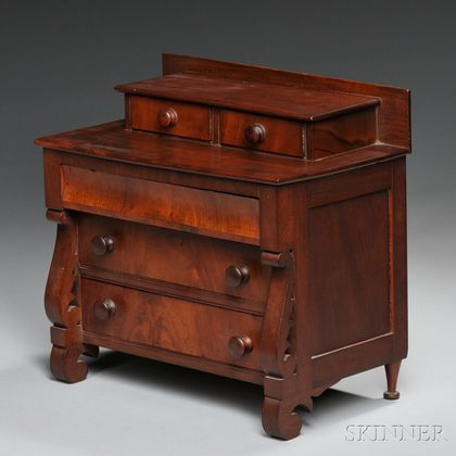 Miniature Classical Mahogany Chest of Drawers