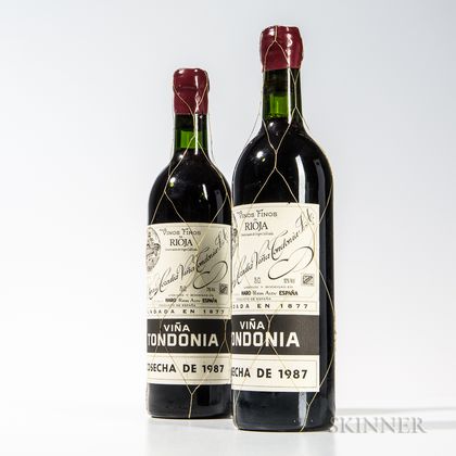 R. Lopez de Heredia Vina Tondonia Gran Reserva 1987, 2 bottles 