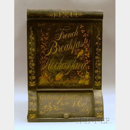 Painted and Stenciled Tin Edwin J. Gillies & Co., New York French Breakfast Mocha/Java Retail Display Box.... 