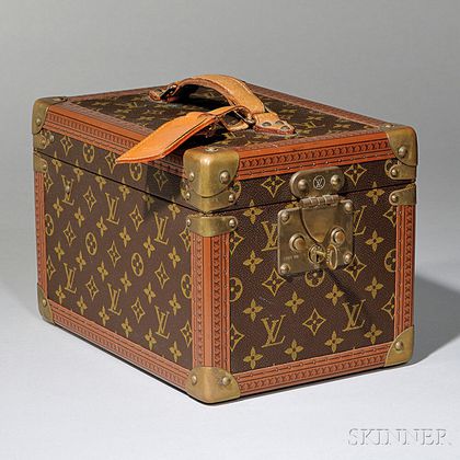 Louis Vuitton Leather and Brass-mounted Coated Canvas Hard-side Jewelry Travel Case