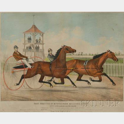 Haskell and Allen, publishers (American, 19th Century) FAST TROTTING AT MYSTIC PARK MEDFORD MASS. Lucy and Goldsmith Maid.