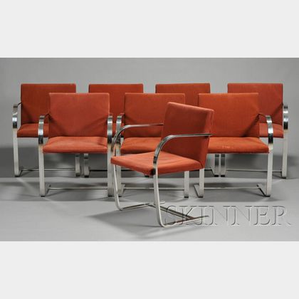 Eight Mies van der Rohe BRNO Chairs