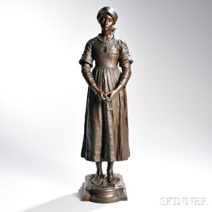 After Agathon Leonard (French, 1841-1923) Bronze Figure of a Woman