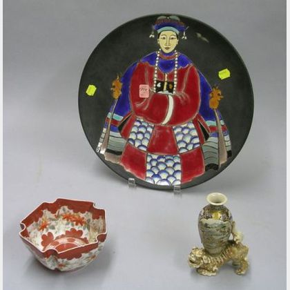 Three Asian-style and Asian Ceramic Items
