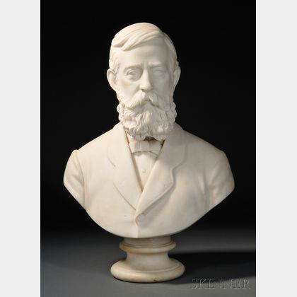 Franklin Simmons (Maine and Italy, 1839-1913) Bust of a Distinguished Bearded Gentleman.
