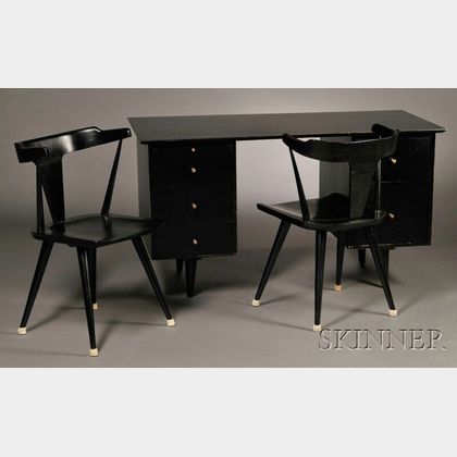 Paul McCobb for Planner Group Desk and Two Chairs