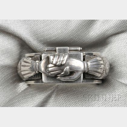 Judaica Silver Marriage Ring