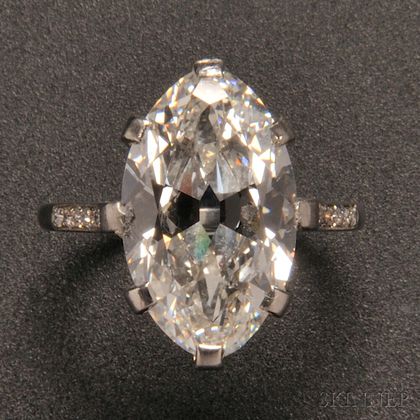 Art Deco Platinum and Diamond Ring, Cartier