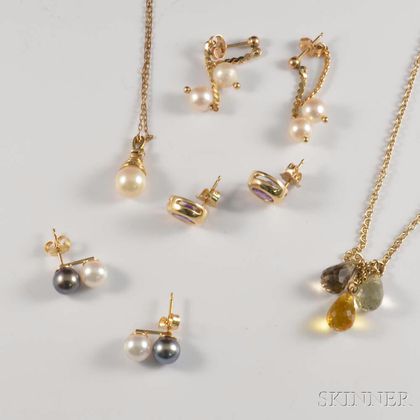 Group of Gold, Pearl, and Gemstone Jewelry