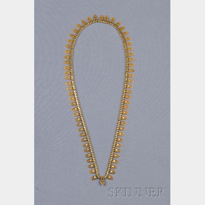 15kt Gold Fringe Necklace