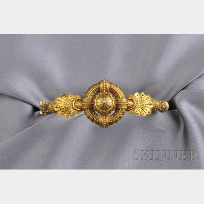 Etruscan Revival Gold Bracelet