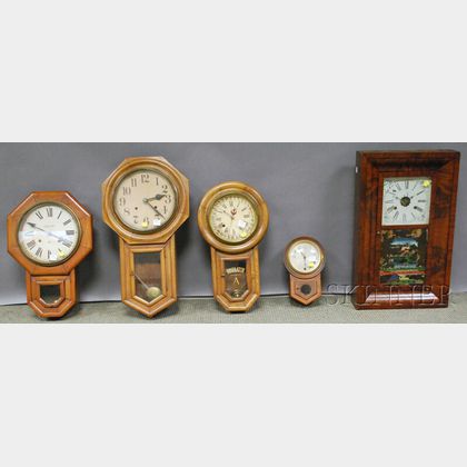 Ogee and Four Other Wall Clocks