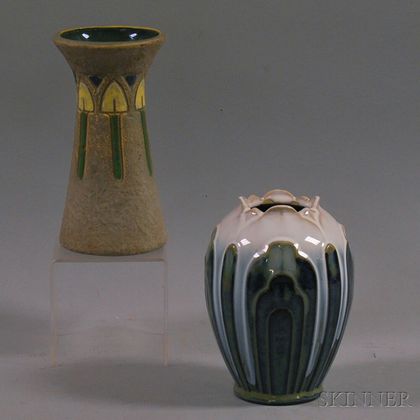Two Arts & Crafts Art Pottery Vases